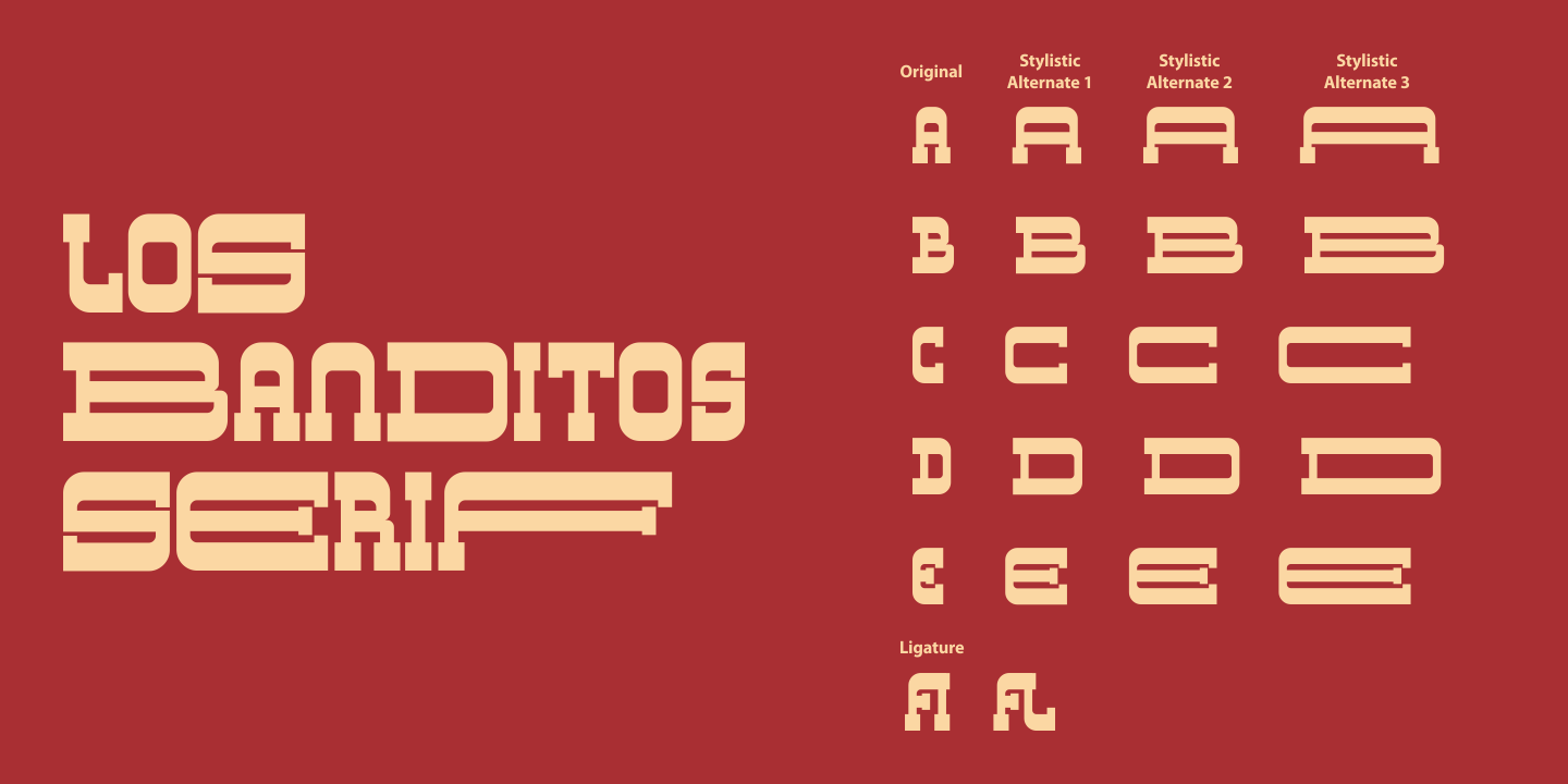 Los Banditos Regular Font preview